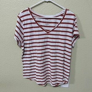 Sonoma Striped V-Neck Tee